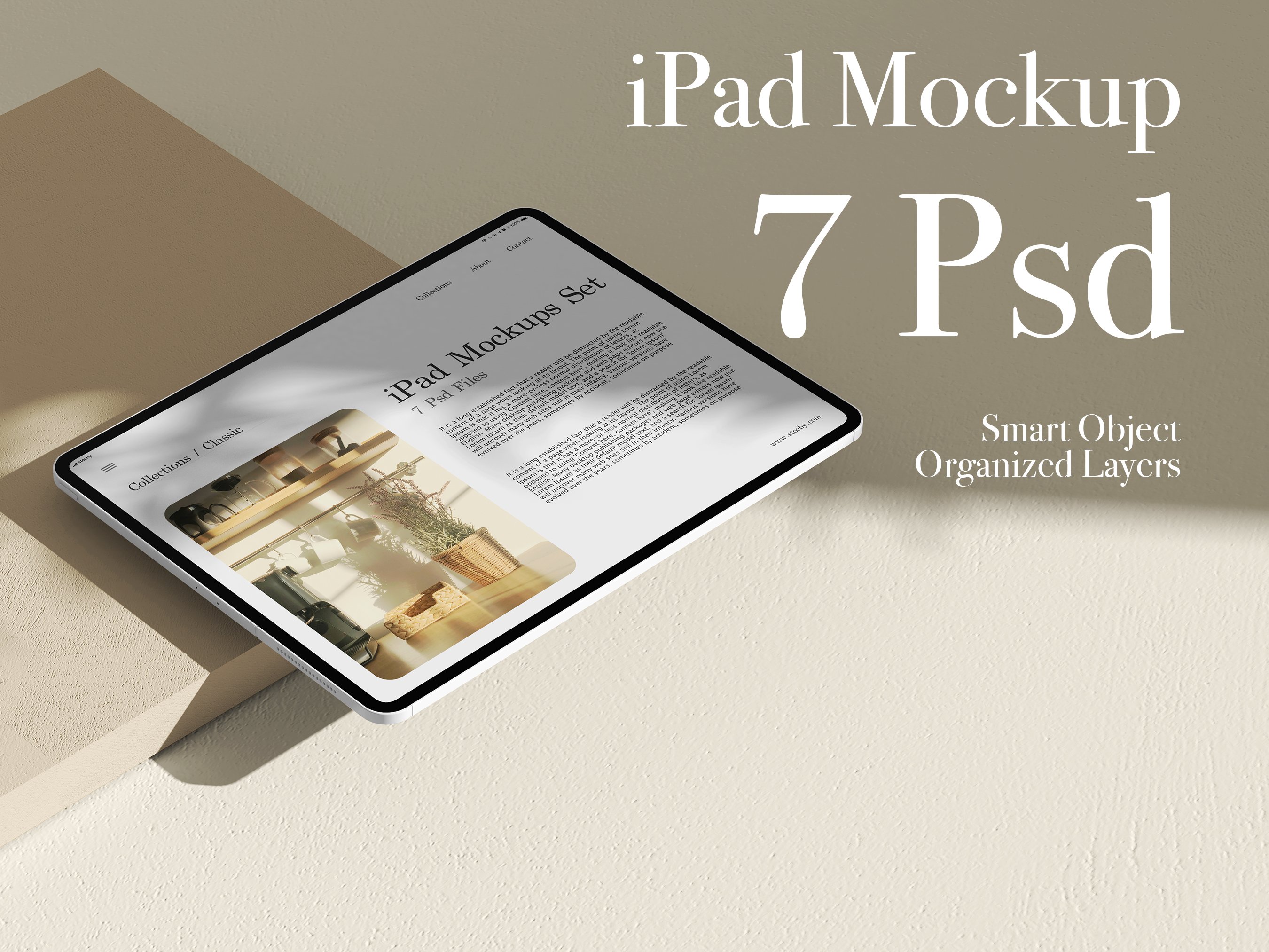 iPad Mockup 7 Psd Files cover image.