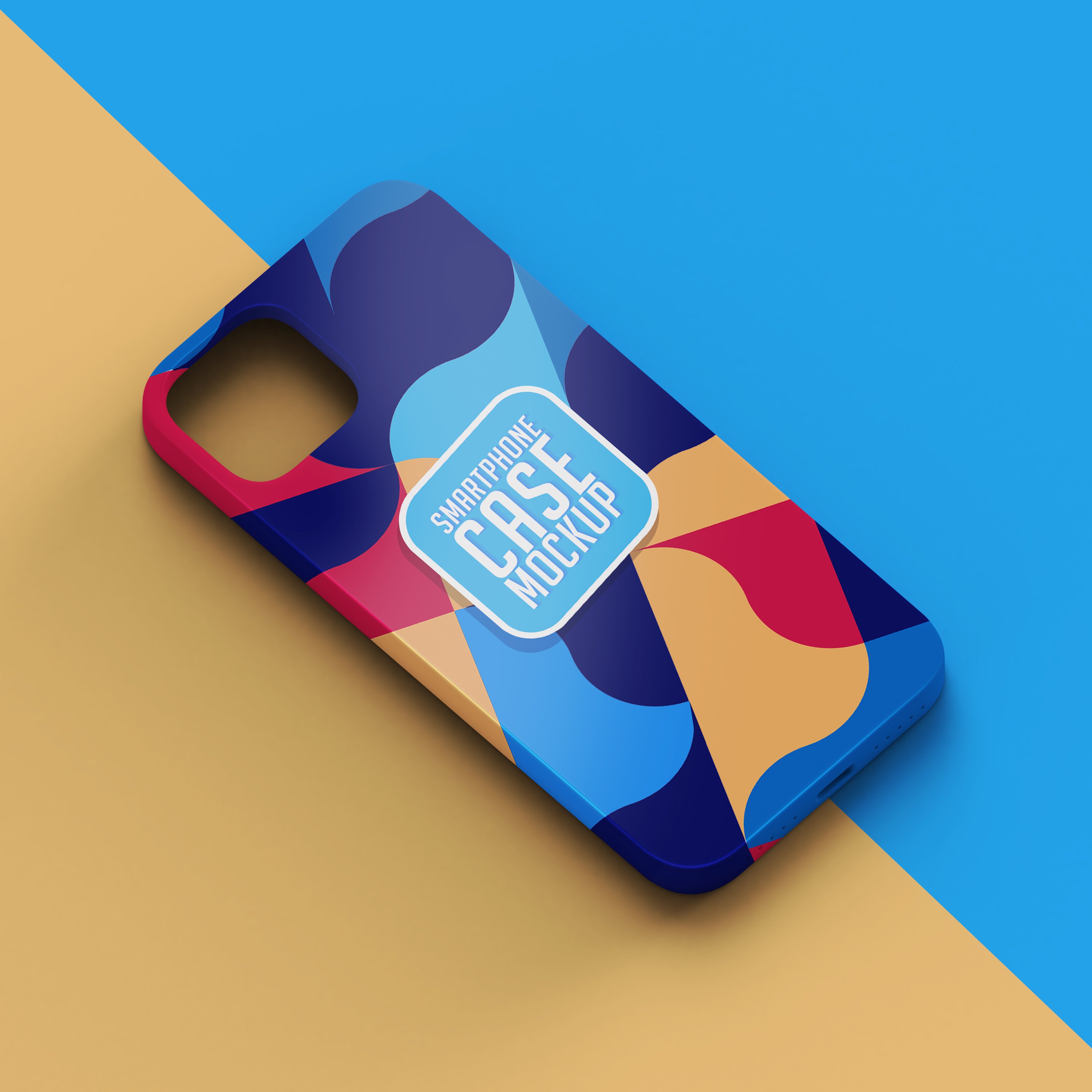 Realistic Smartphone Case Mock-up preview image.