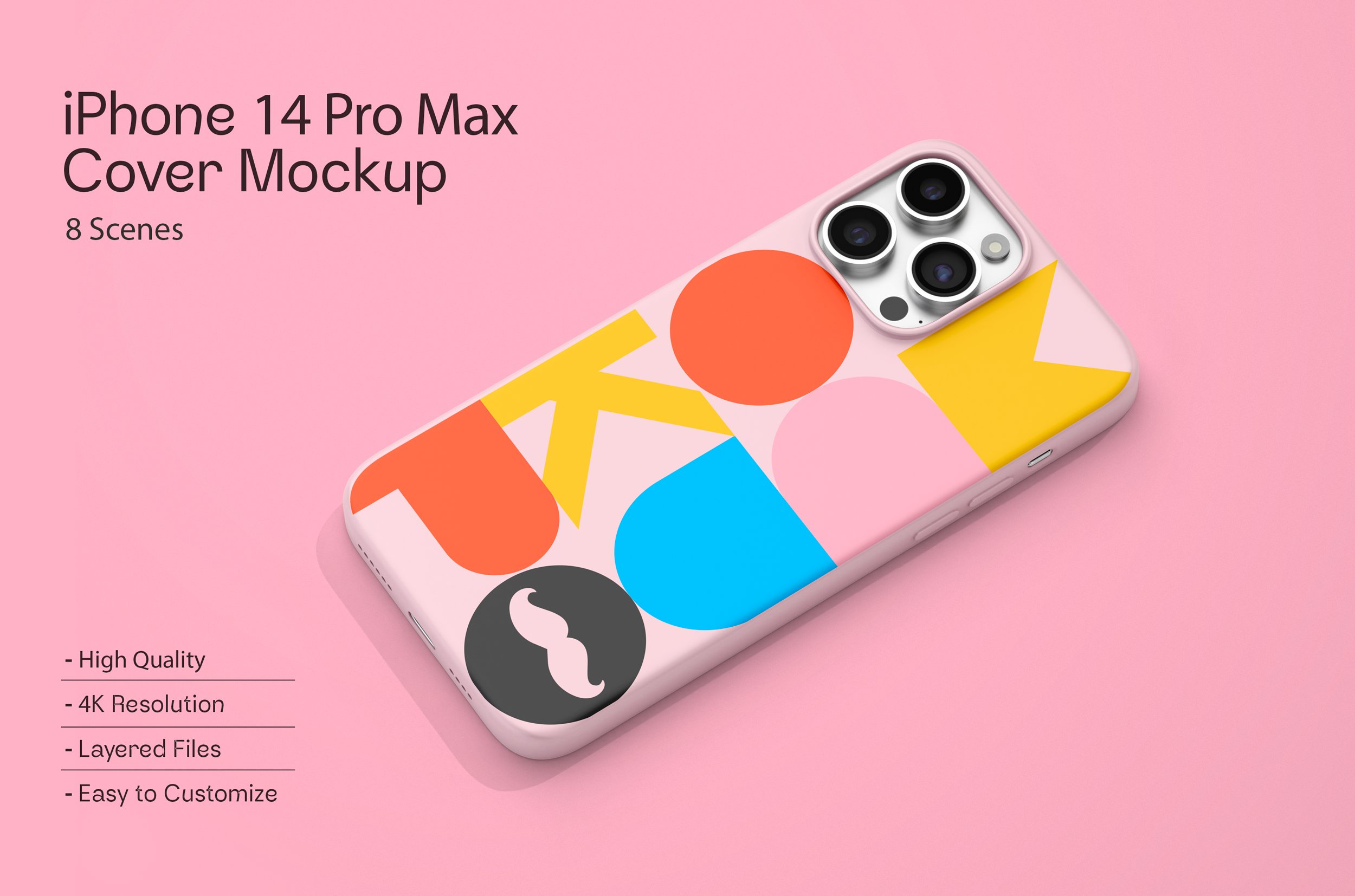 iPhone 14 Pro Max Case Mockup cover image.
