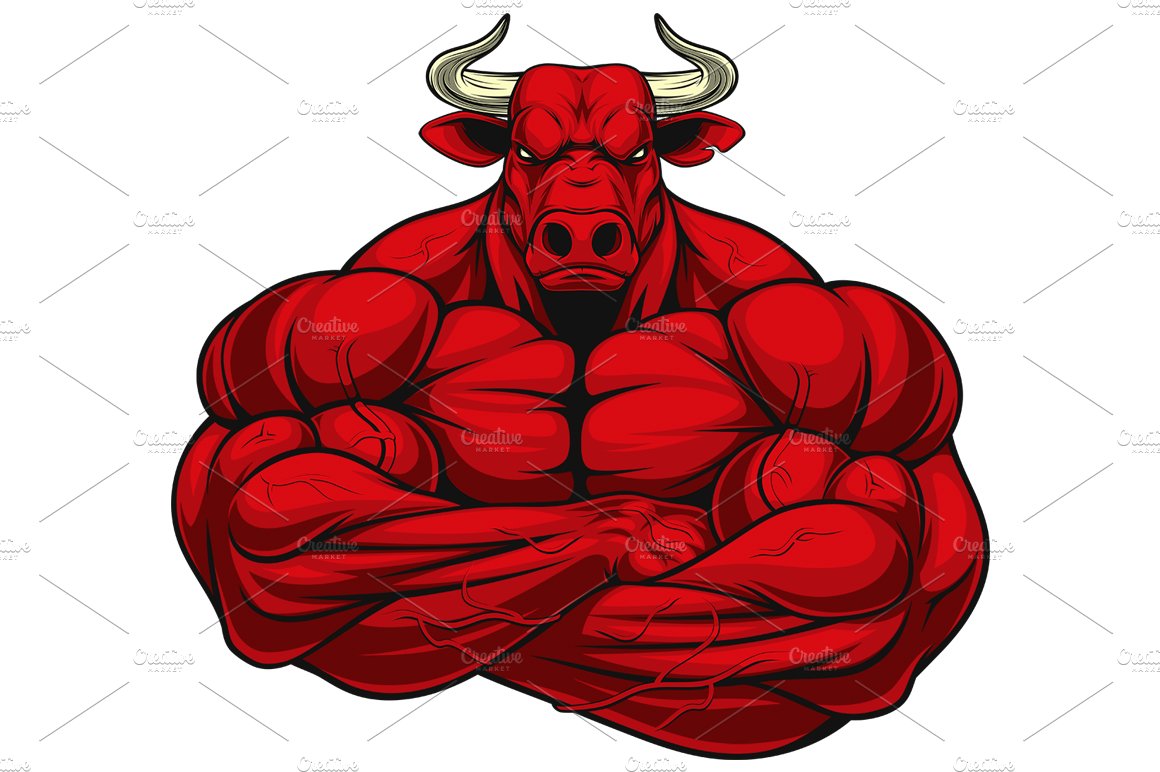 Strong ferocious bull preview image.