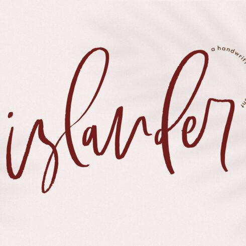 Islander | Handwritten Script Font cover image.