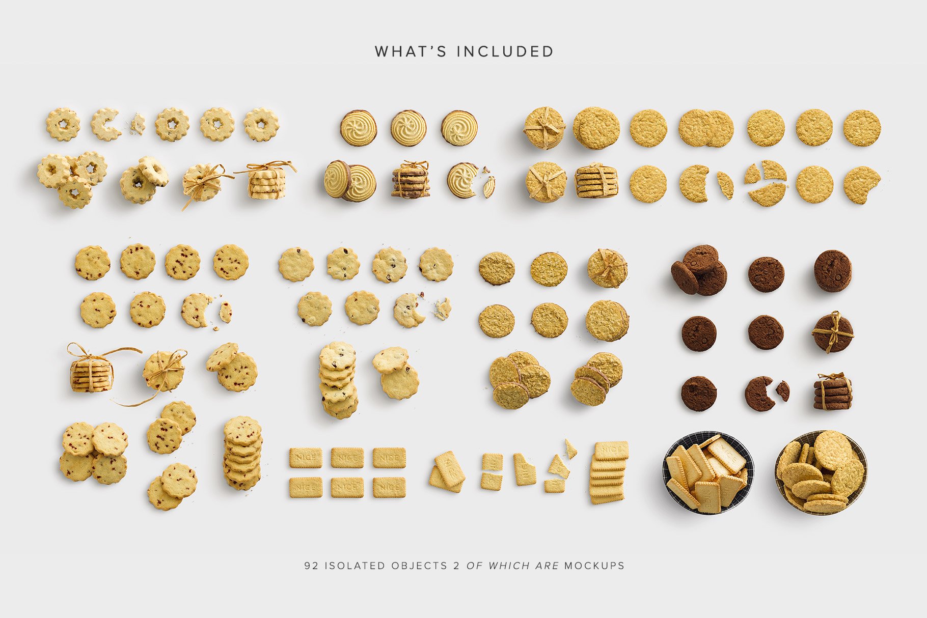 isolated objects food biscuits list customscene 197