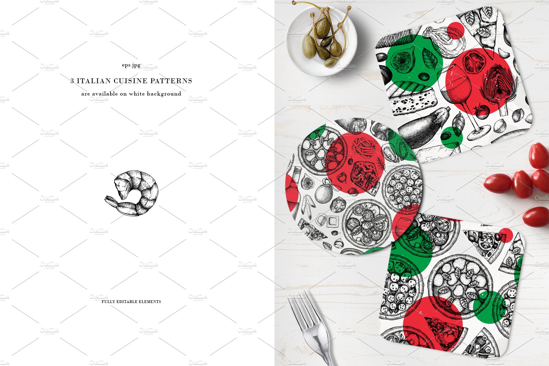 italian cuisine designs collection 09 851