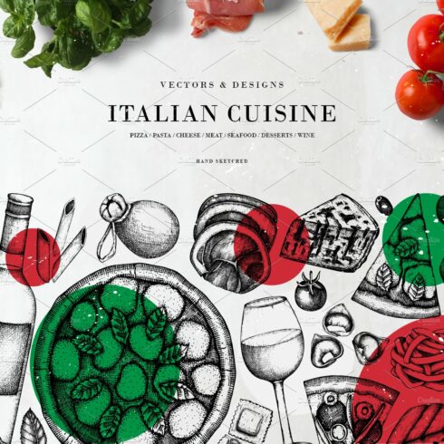 Italian Food Sketches & Designs cover image.