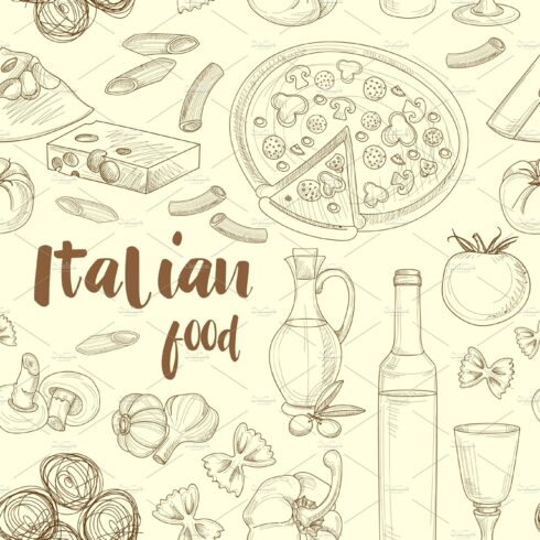Italian food pattern cover image.
