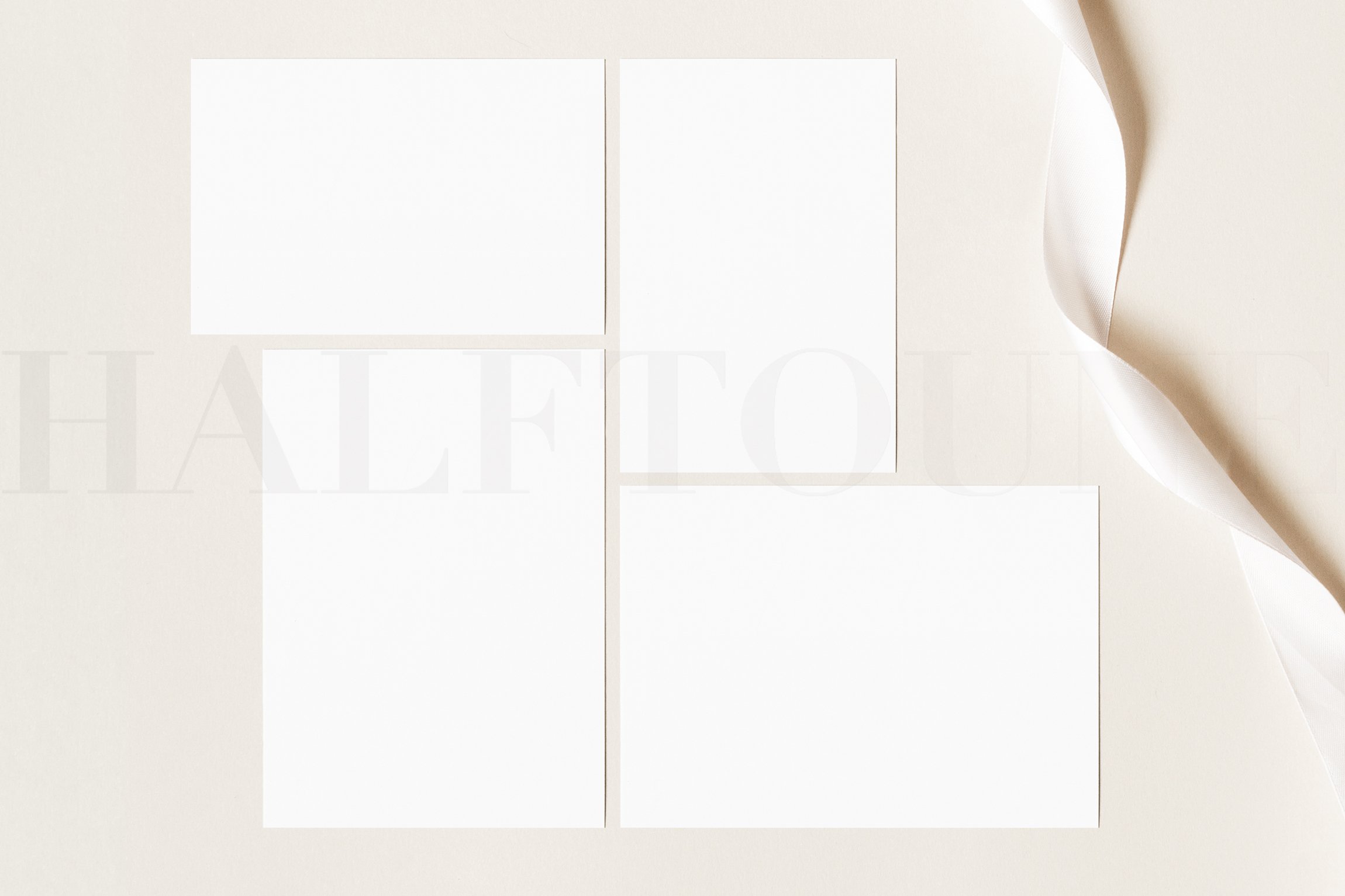 Ivory Styled Stationery Mockup preview image.