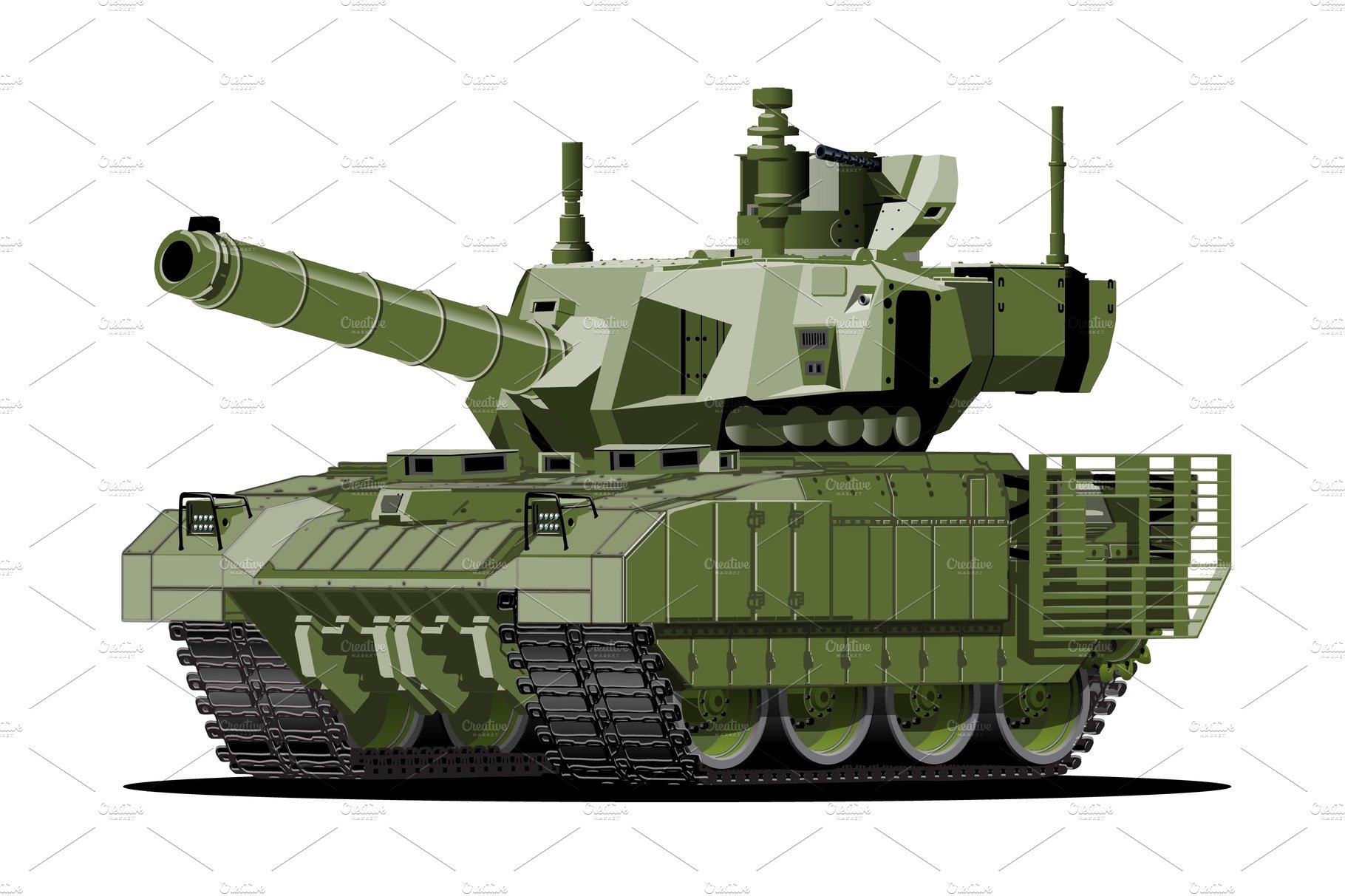 Cartoon modern armored tank cover image.
