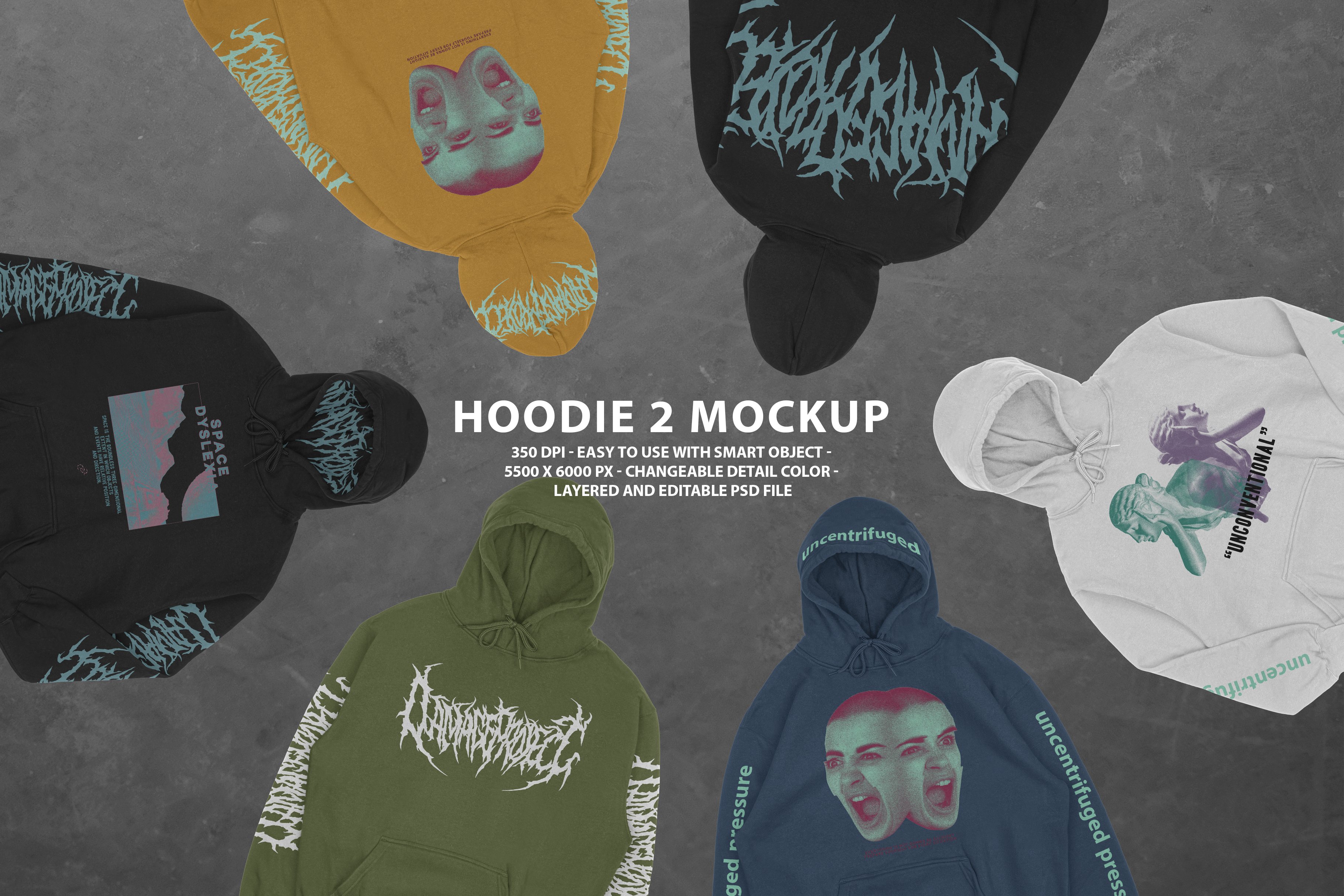 Realistic Hoodie 2 Mockup cover image.