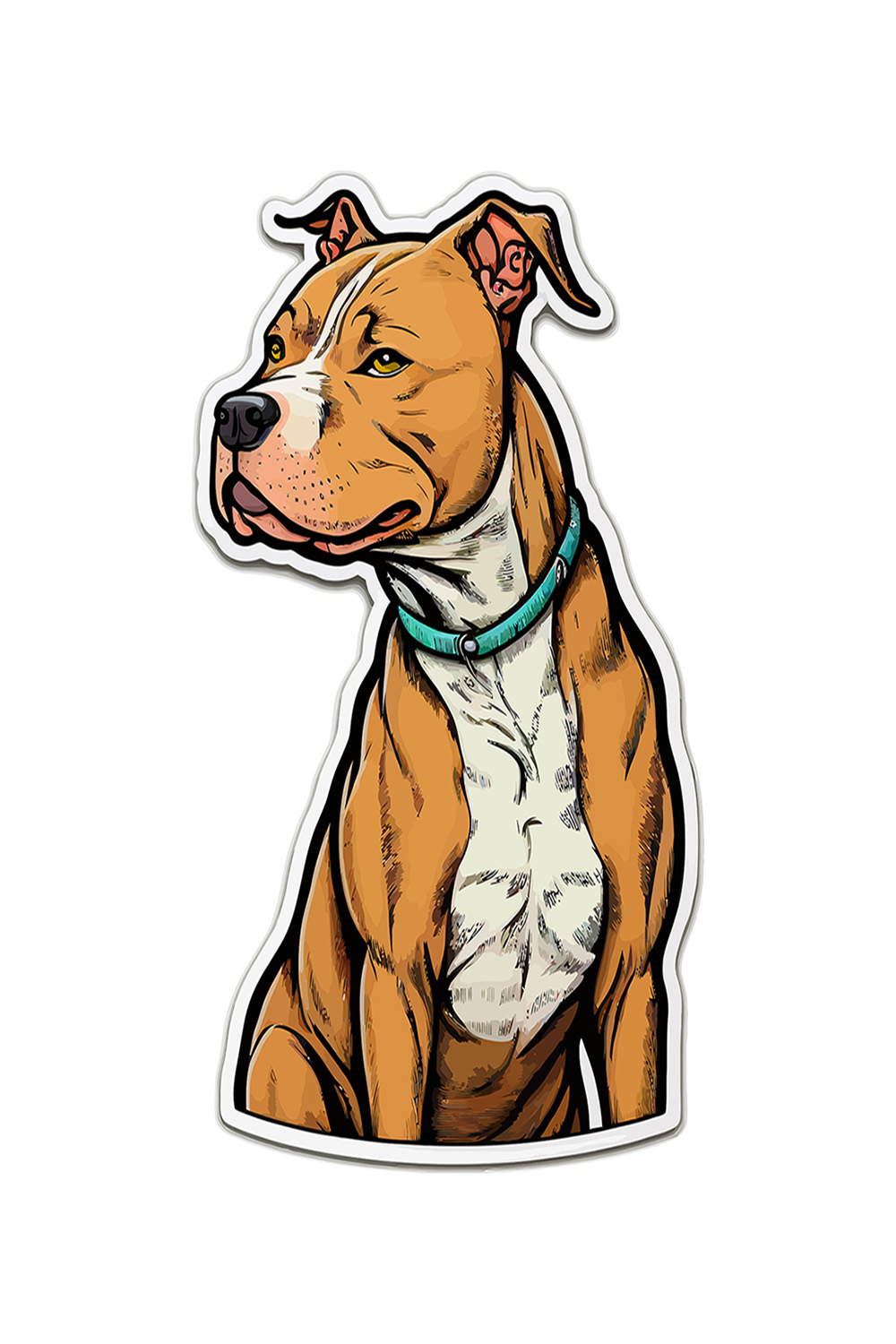 2 vectors of Sketch dog American Staffordshire terrier breed pinterest preview image.