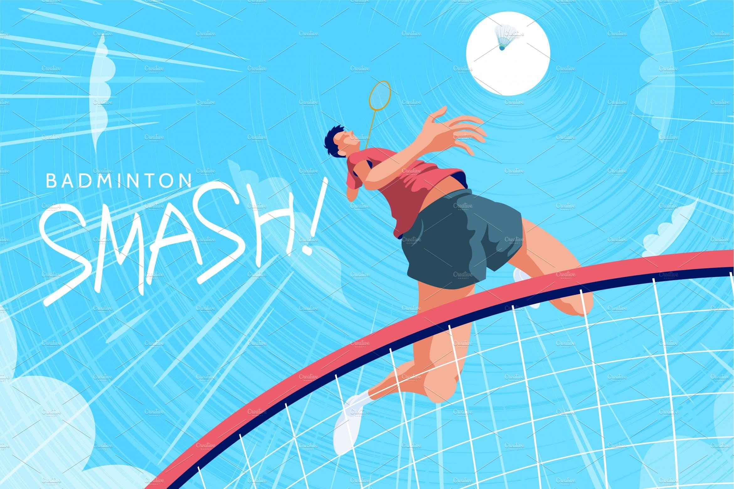 Badminton tournament poster cover image.