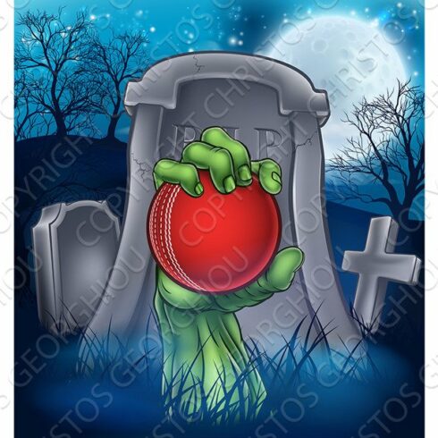 Cricket Zombie Halloween Graveyard cover image.