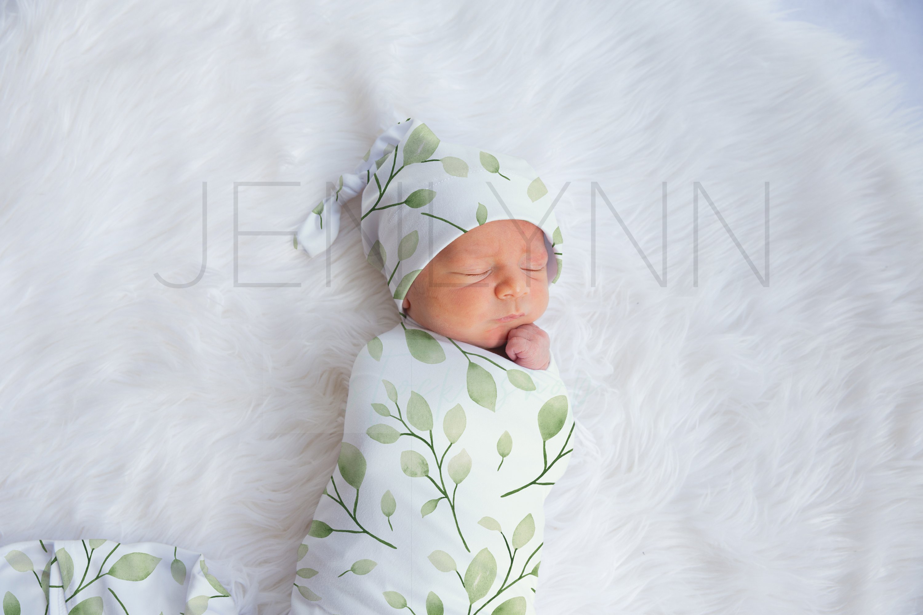 Stretch Jersey Baby Blanket + Hat preview image.