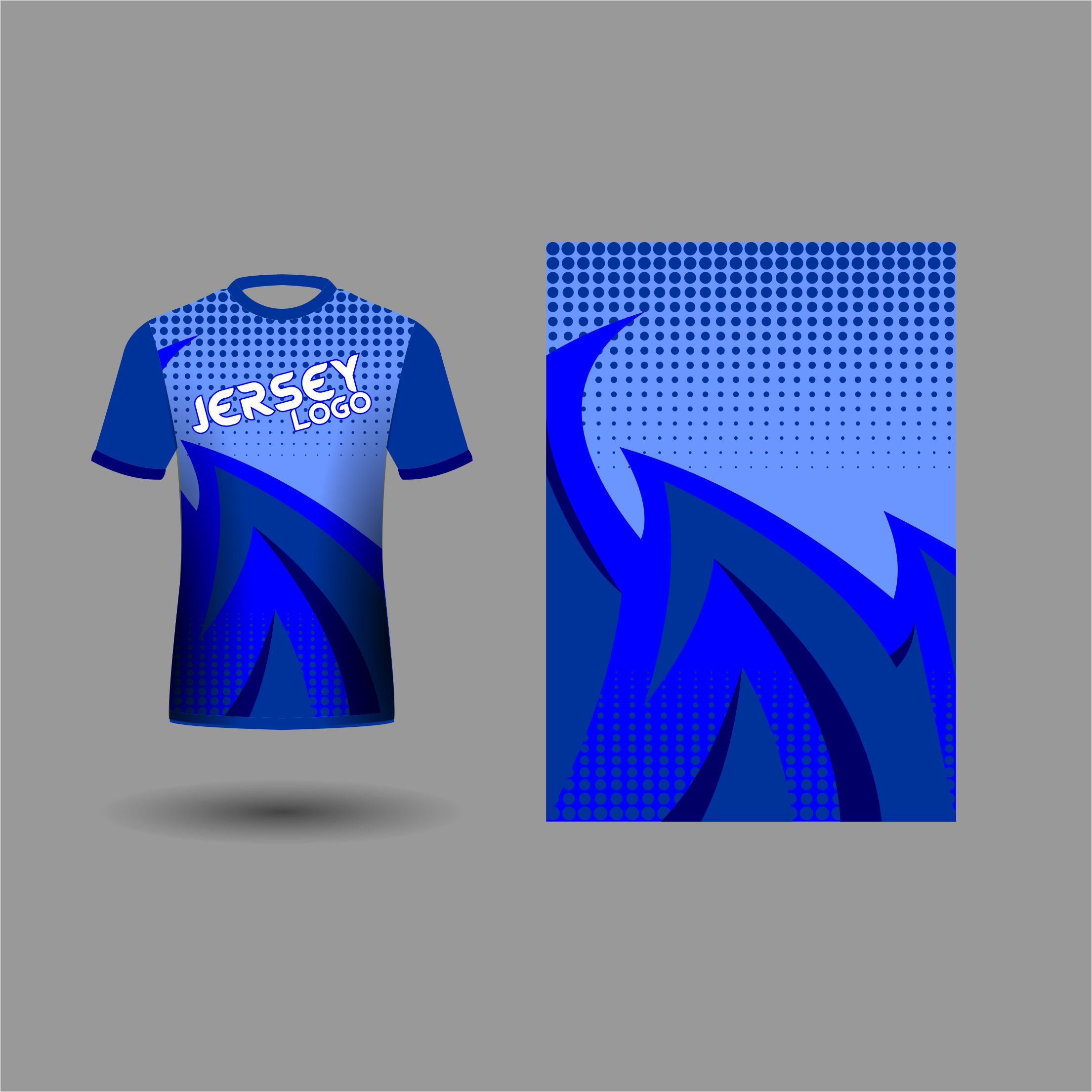 Jersey T-Shirt Blue Design preview image.