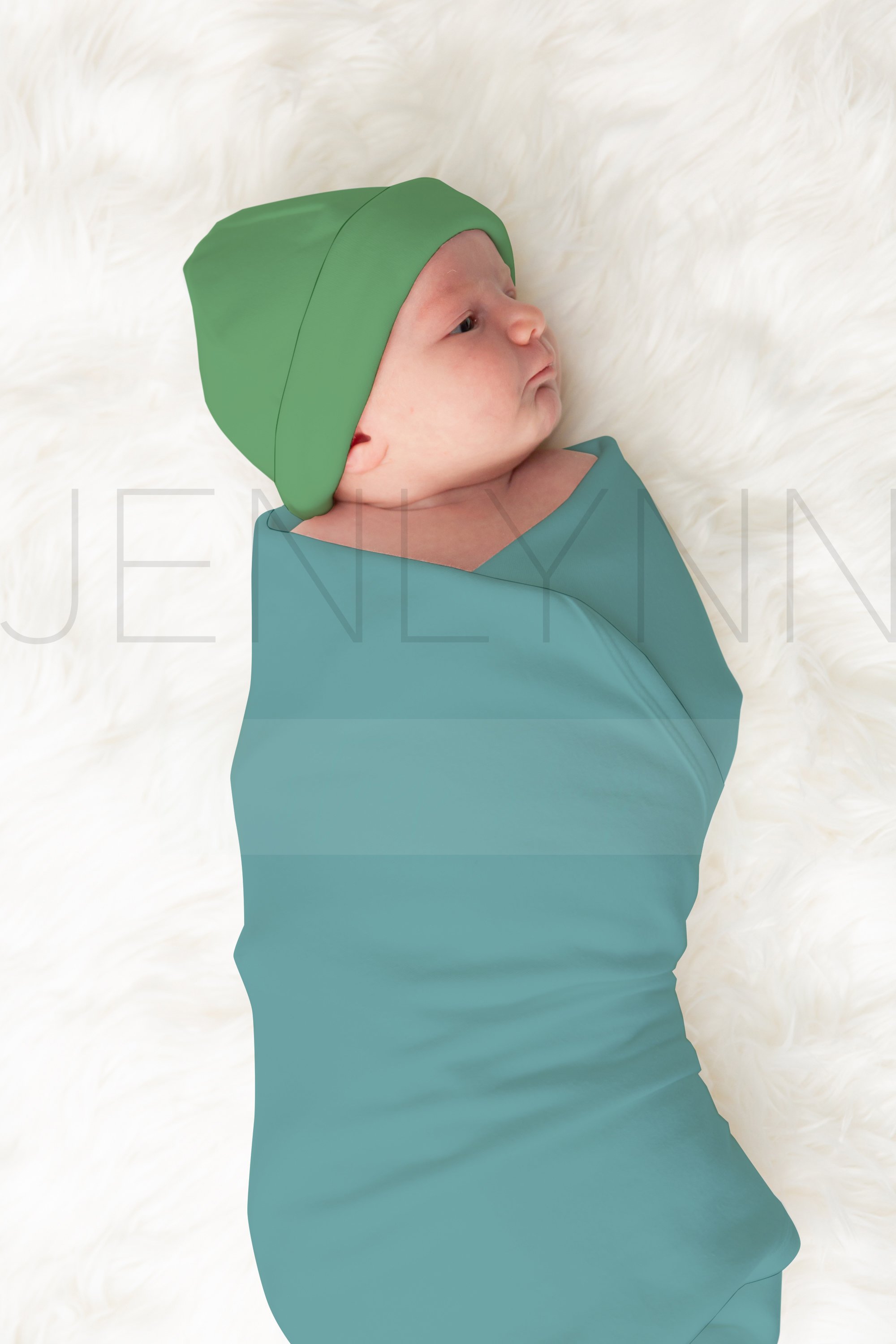 jersey blanket swaddle and hat mockup 6 solid 822