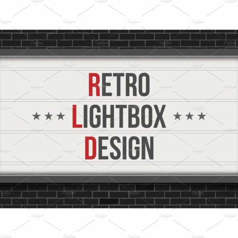 Glowing cinema signboard lightbox. cover image.