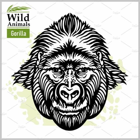 Gorilla head - symmetric front face cover image.