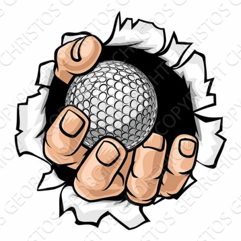 Golf Ball Hand Tearing Background cover image.