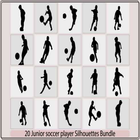 Silhouette of young asian soccer player holding his soccer ball ,Soccer players silhouettes of kids collectionFull body of child in sportswear playing football cover image.