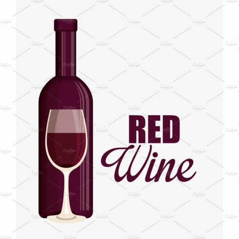 red wine bottle and cup label cover image.