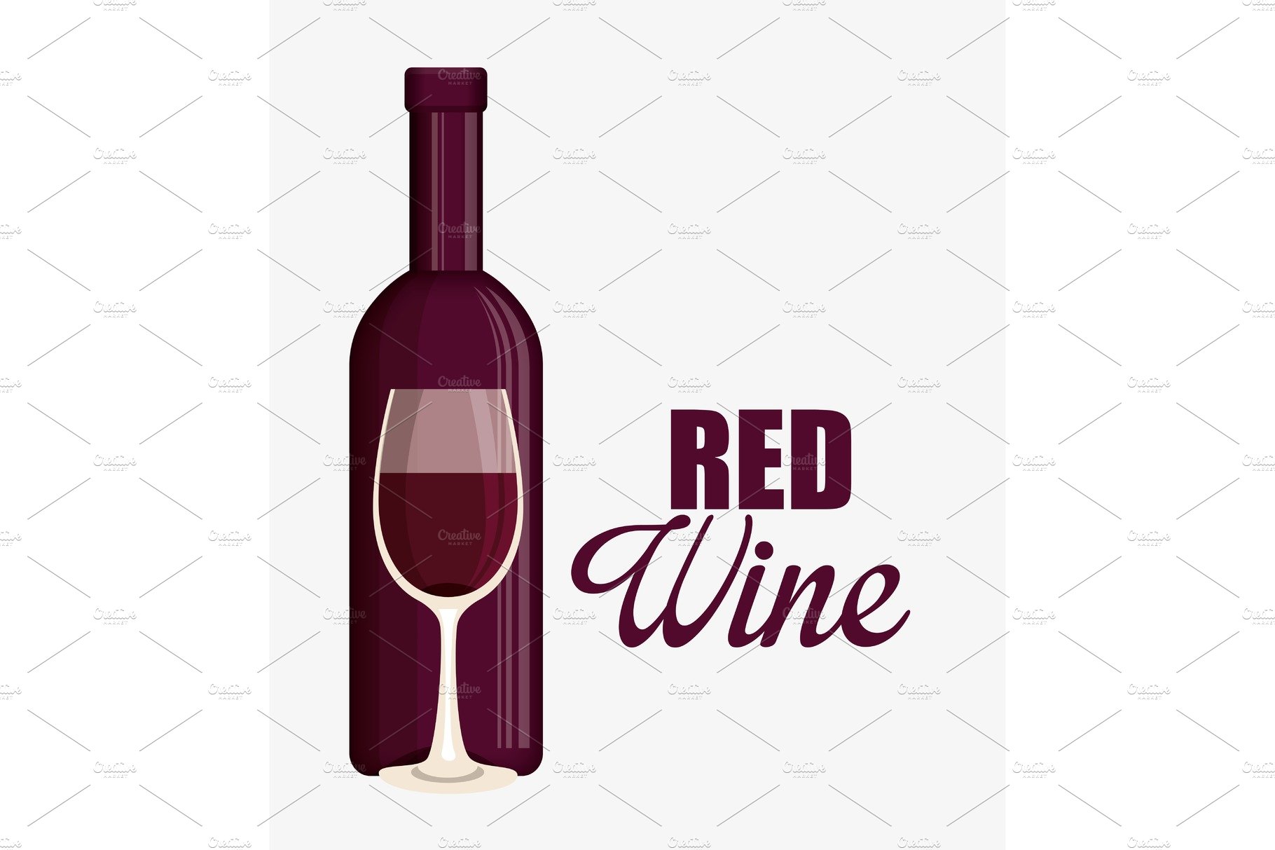 red wine bottle and cup label cover image.