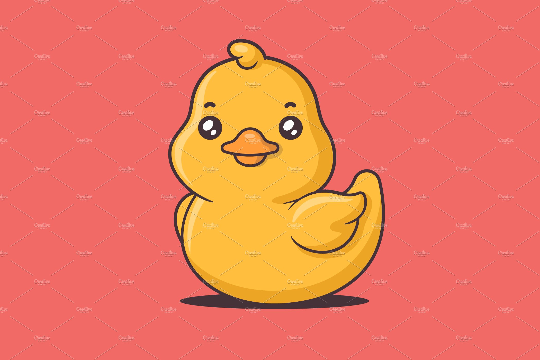 cute cartoon baby duck