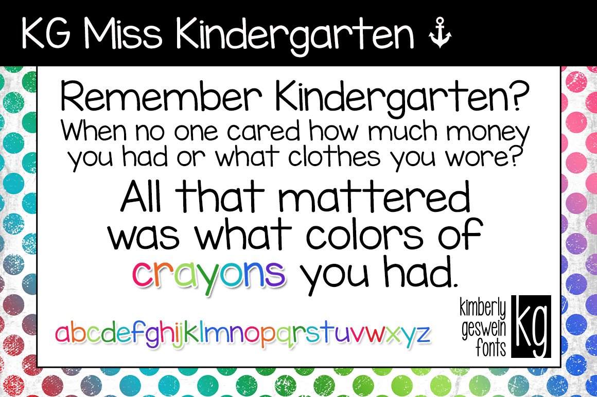 KG Miss Kindergarten cover image.