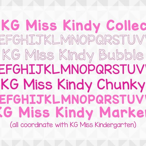 KG Miss Kindy Font Collection cover image.