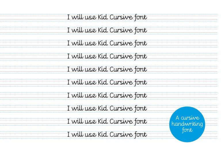 KID CURSIVE | school & teacher font – MasterBundles