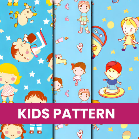 Kids Seamless Patterns cover image.