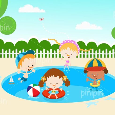 Kids In Swimming Pool cover image.
