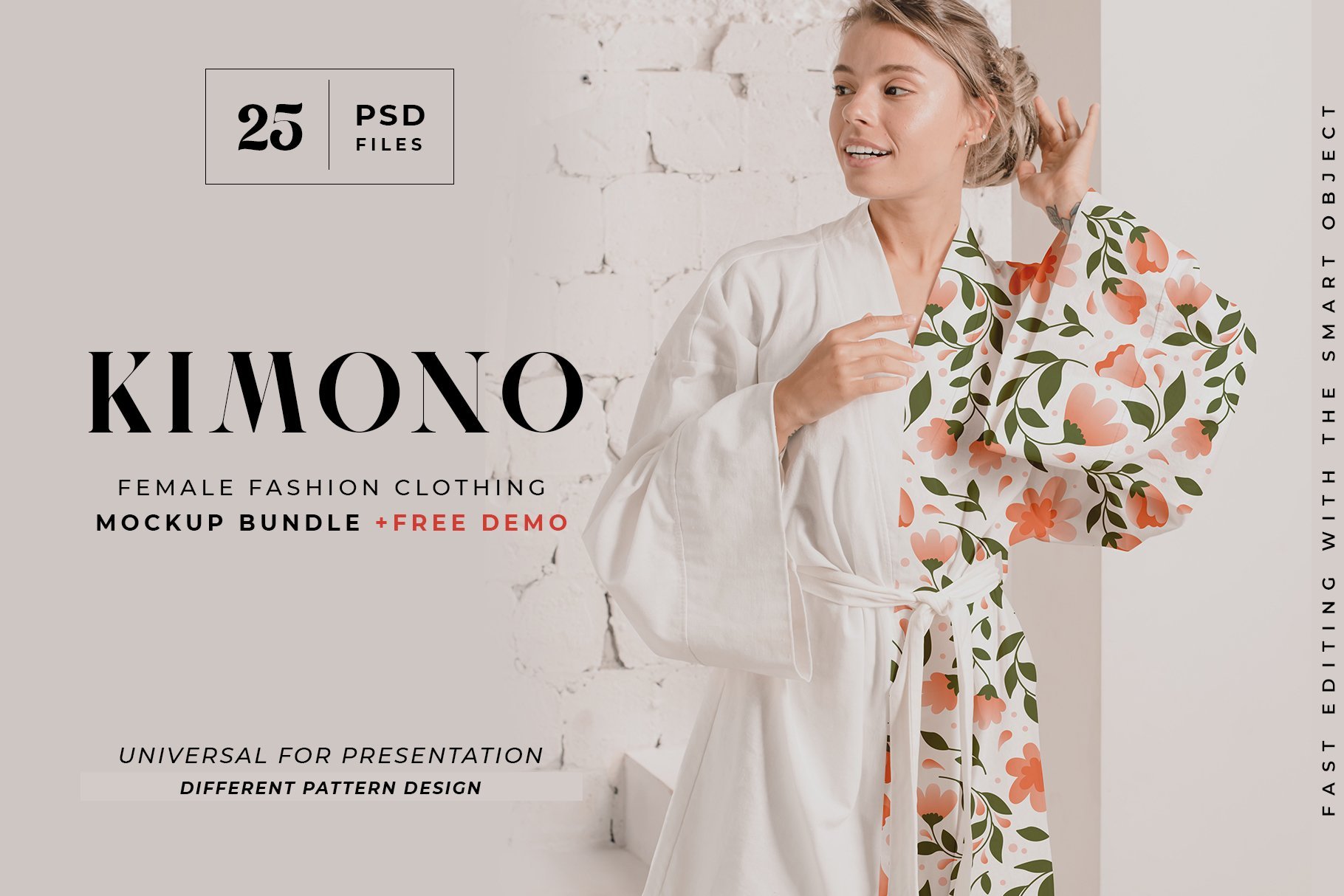 kimono dress psd mockup bundle 580