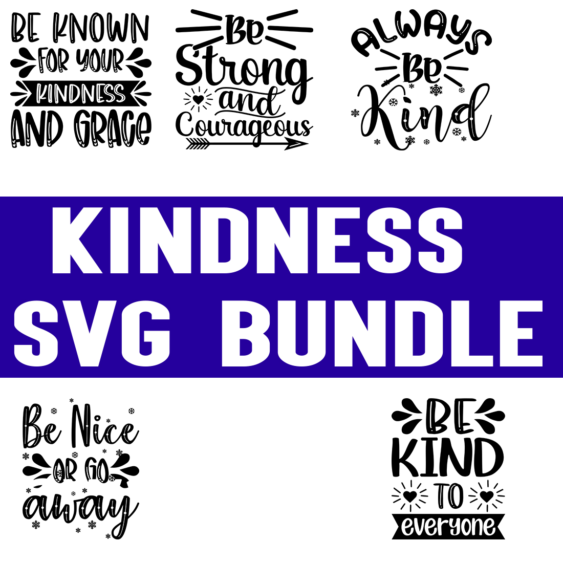 Kindness svg Bundle preview image.