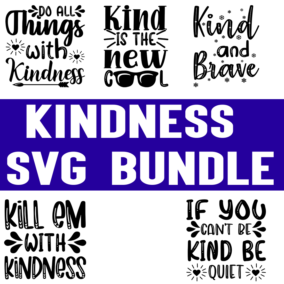 Kindness svg Bundle cover image.