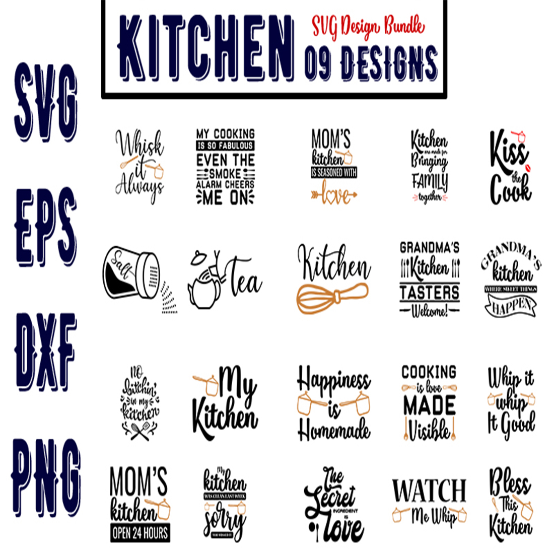 Kitchen quotes Bundle preview image.