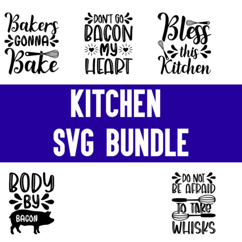 Kitchen svg Bundle cover image.