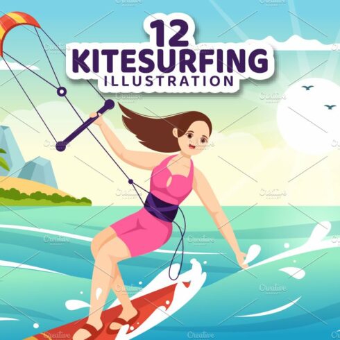 12 Kitesurfing Illustration cover image.