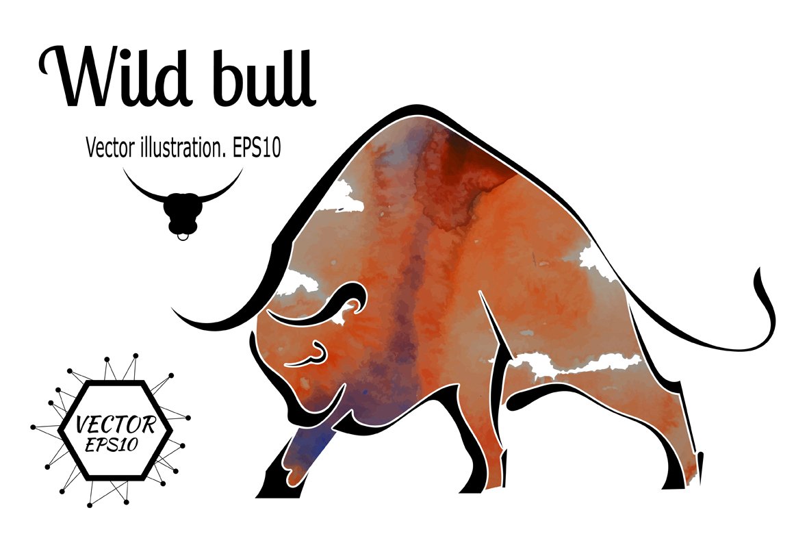 Silhouette of  bull cover image.