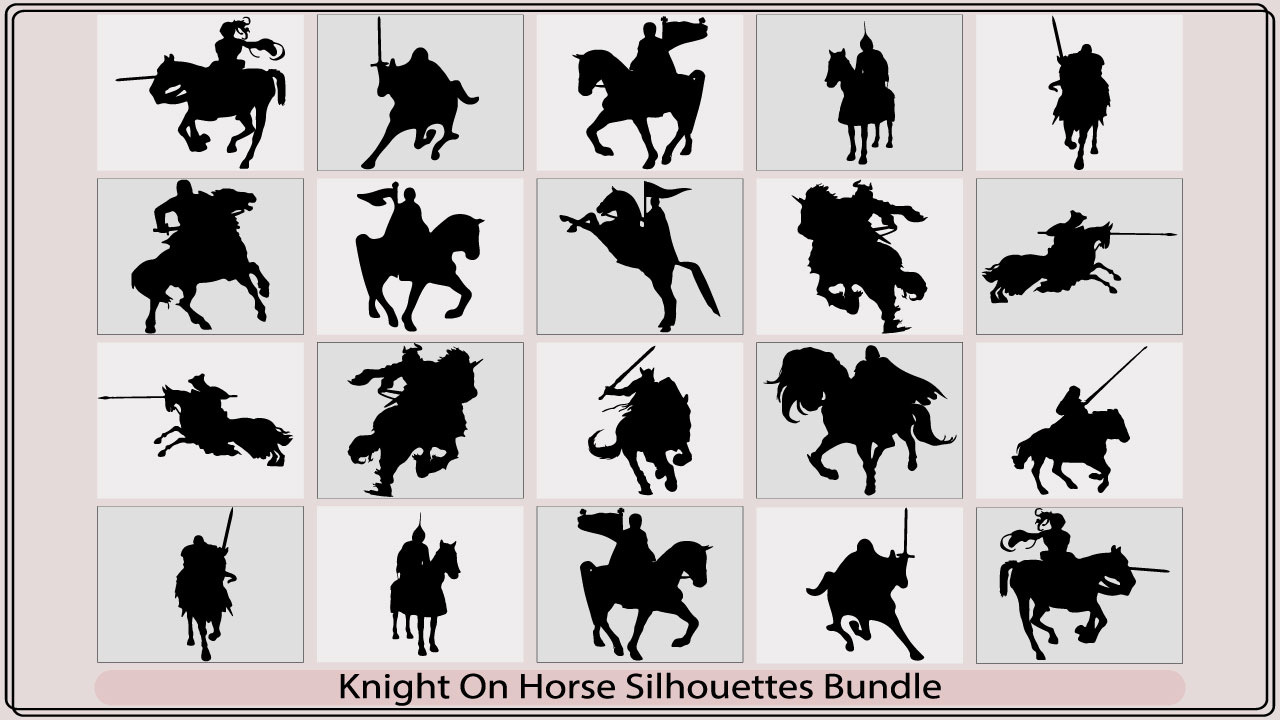 knight on horse silhouettemb add media 362