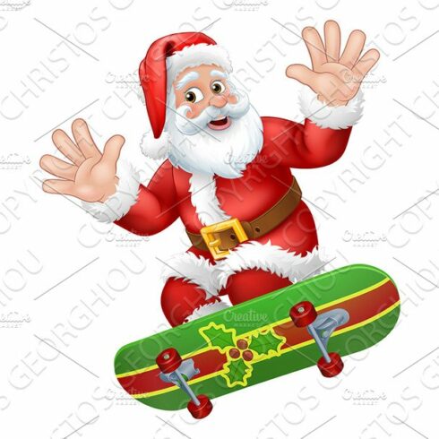 Santa Claus Skateboard Skater cover image.