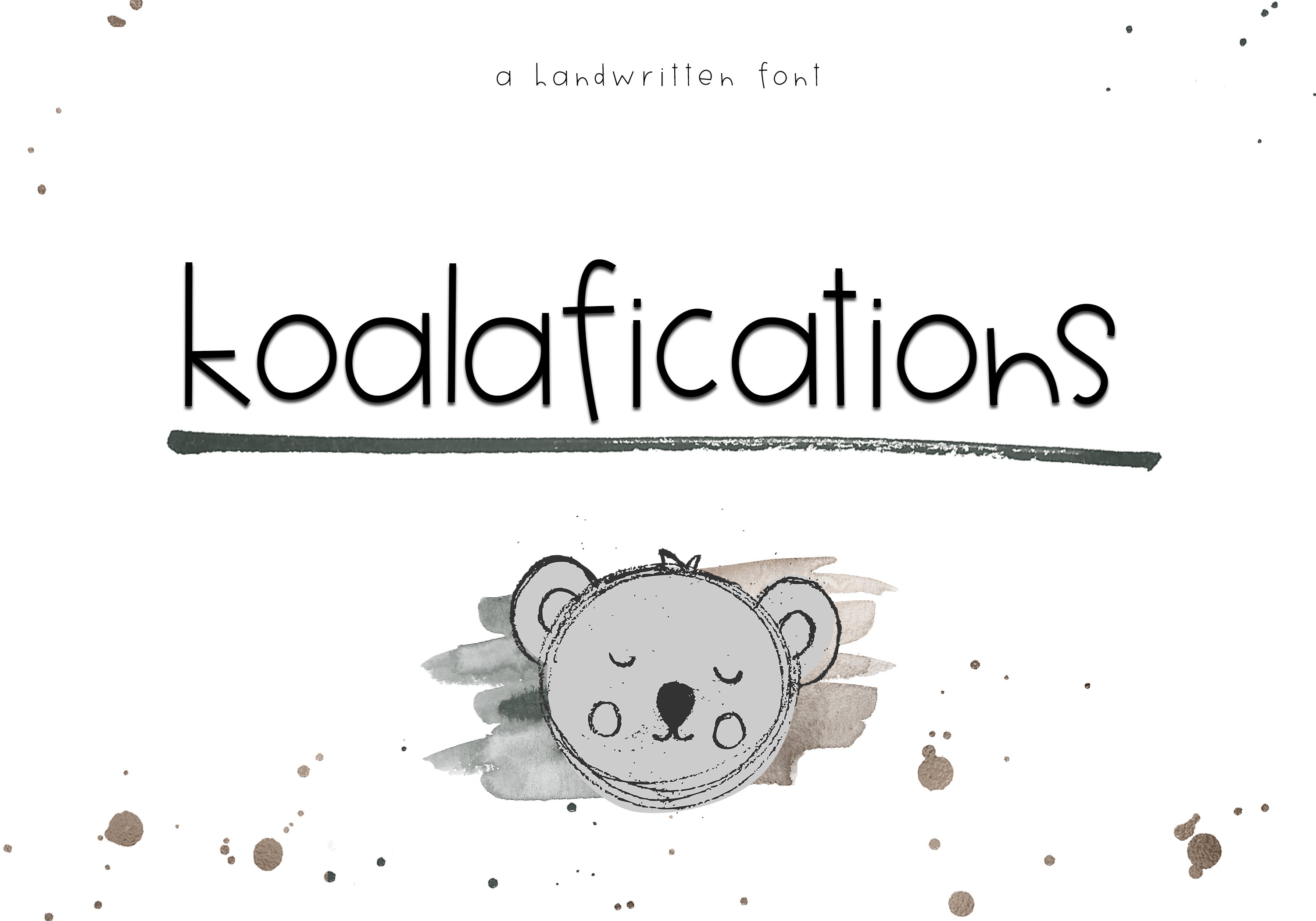 Koalafications - Handwritten Font cover image.