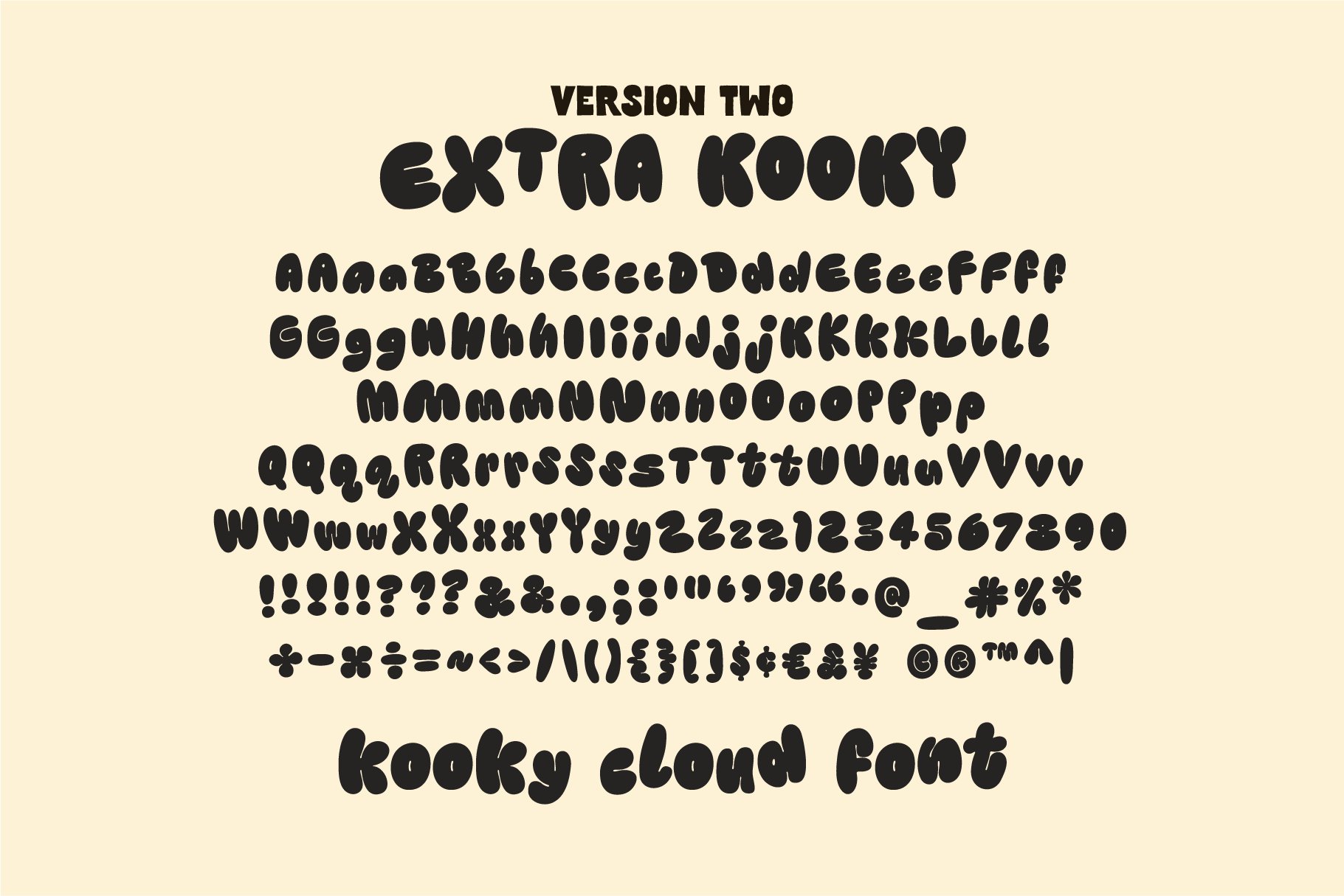 Kooky Cloud Unique Bold Bubble Font Masterbundles
