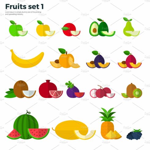 Fruit and Slices on White cover image.