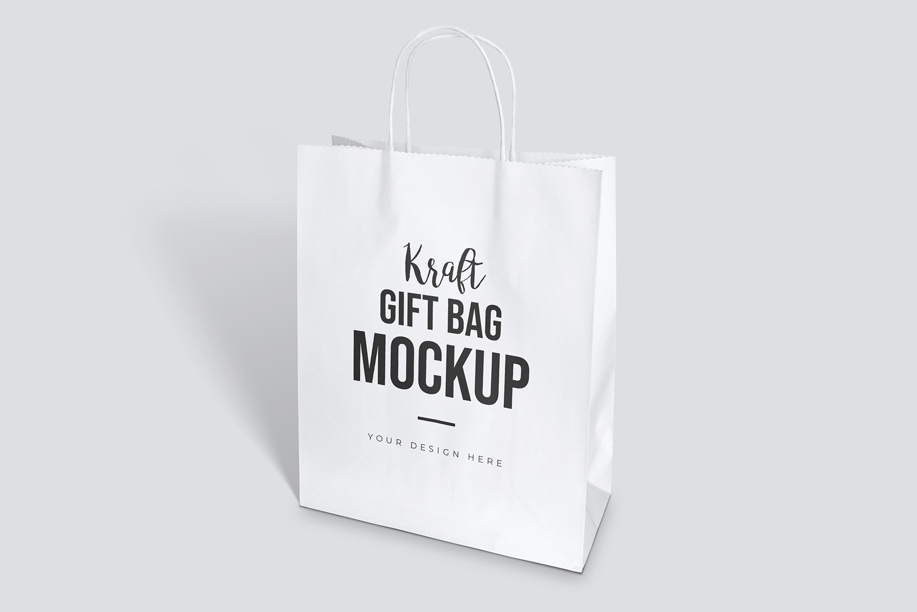 Kraft Gift Bag Mockup cover image.