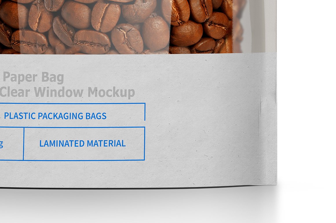 kraft paper bag with clear window mockup 28729 772