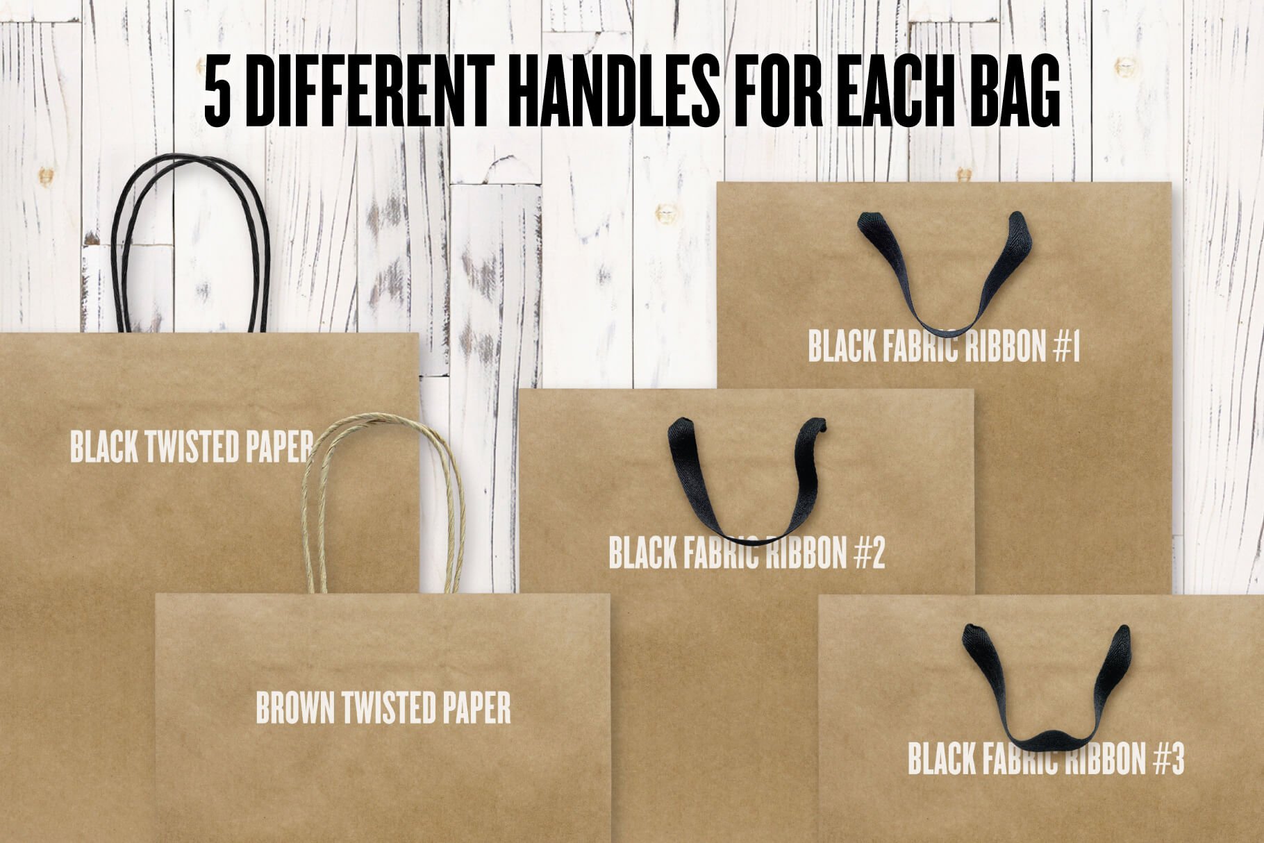 Realistic Kraft Shopping Bag Mockups preview image.