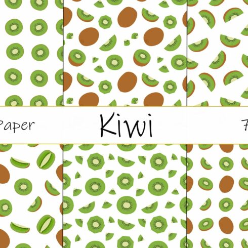 Kiwi pattern. Kiwi digital paper SVG cover image.