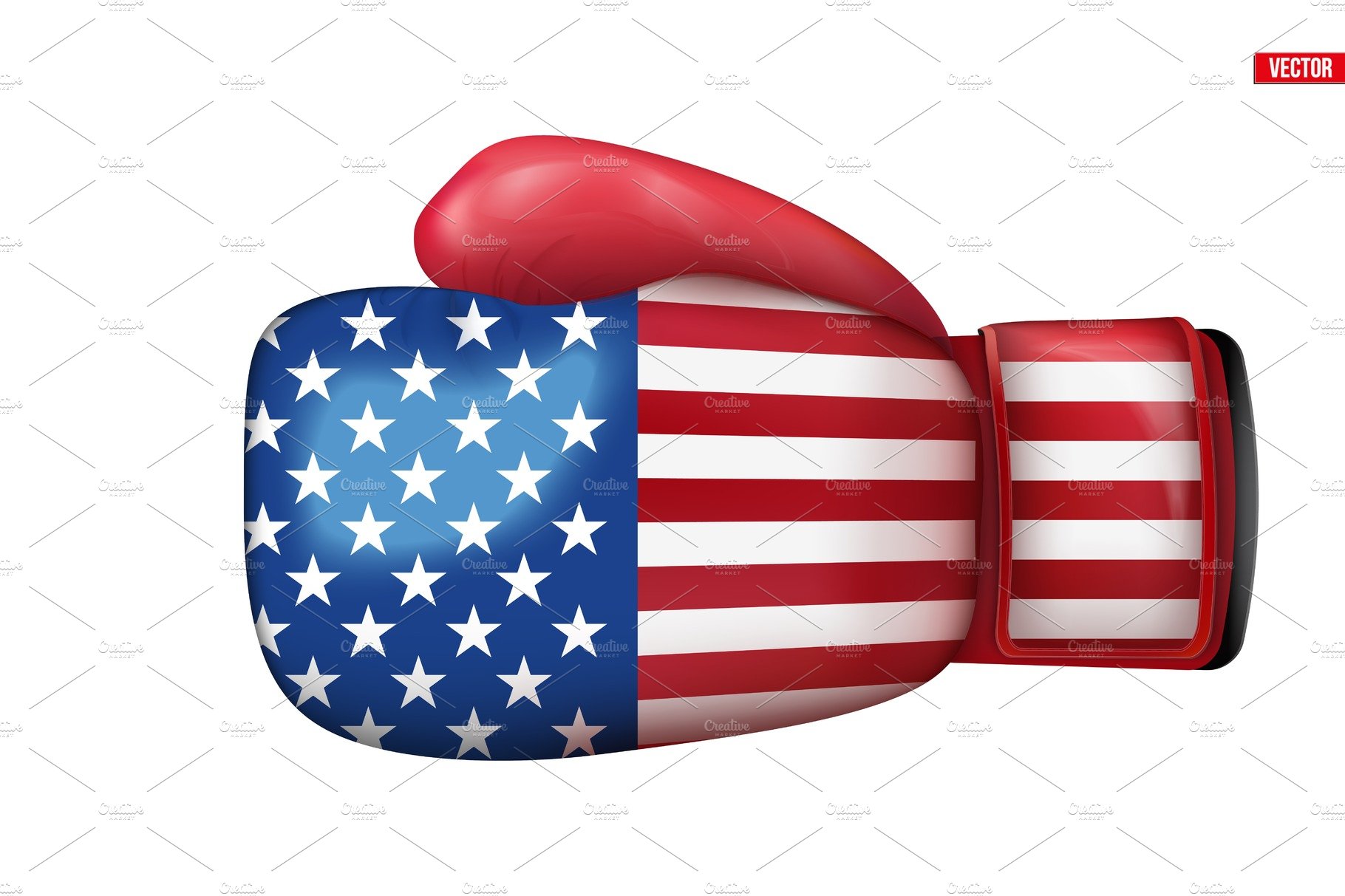 Boxing gloves with USA Flag cover image.