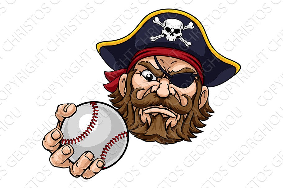 Pirate Baseball Ball Sports Mascot cover image.