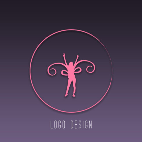 lady floral logo minimalist logo design cover image.