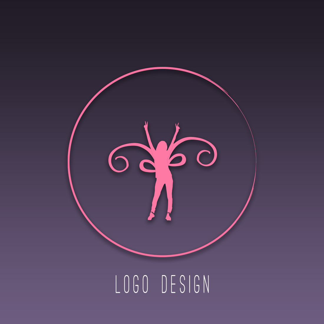 lady floral logo minimalist logo design cover image.